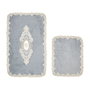 Mijölnir Selonya D - Gris Juego de alfombrillas de baño